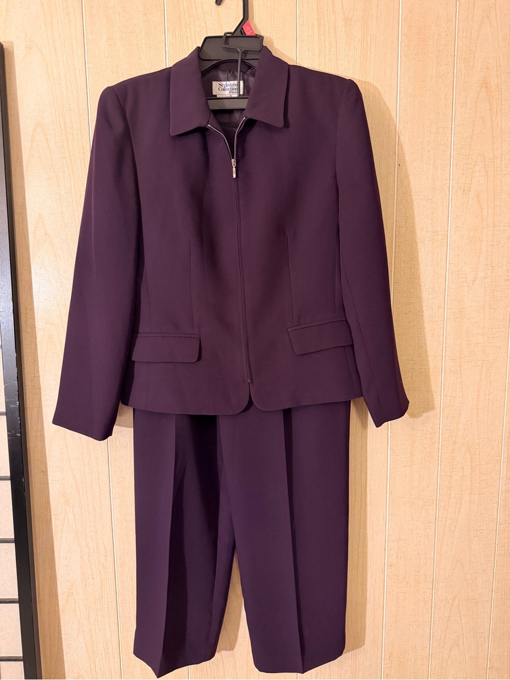 Style & Co. Women's Purple Blazer and Pants Suit Jacket Set - Picture 1 of 3